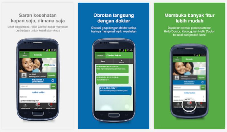 Aplikasi Kesehatan Hello Doctor Android Siap membantu 24 jam nonstop