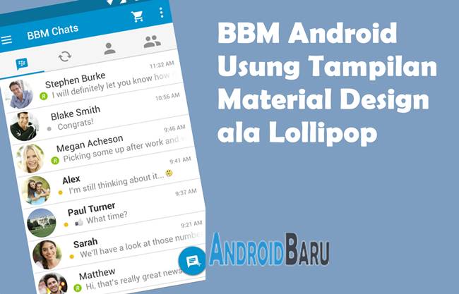 Download BBM Android Tema Material Design Terbaru
