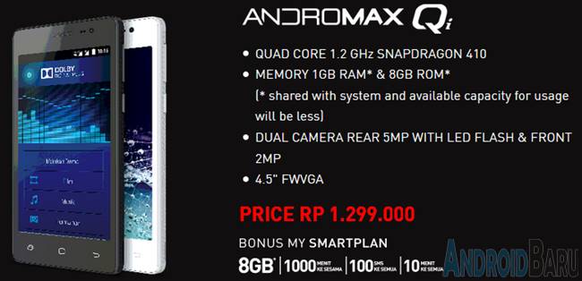 SmartFren AndroMax Qi 4G LTE