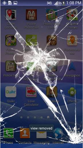 Crack Screen Layar Pecah Aplikasi Jahil Android