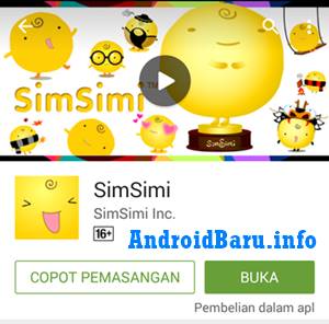 Download Aplikasi Chatting Otomatis SimSimi APK Android Gratis