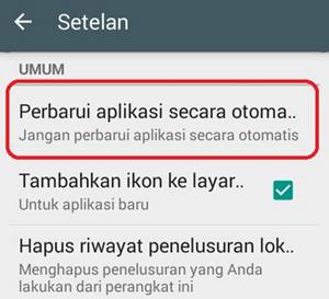 Cara Menonaktifkan Update Aplikasi Otomatis di Play Store Android