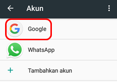 Cara menghapus email di android