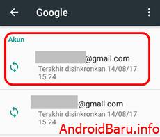 Cara menghapus salah satu akun gmail di android