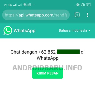 Cara Chat WA Tanpa Save Nomor HP Android