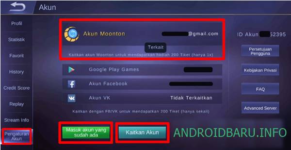 Cara Daftar Akun Moonton Android untuk Mobile Legends