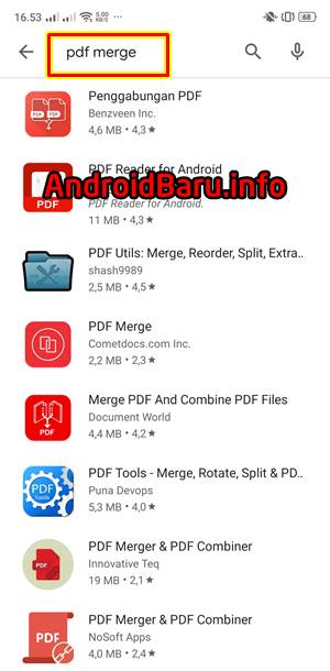 Aplikasi Penggabung File PDF Android PDF Merger Apk
