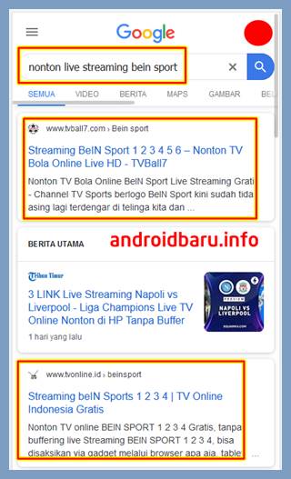 Cara Nonton Live Streaming Bola di Android Tanpa Aplikasi TV Online