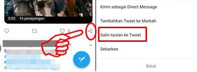 Cara Save Video di Twitter Android