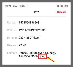 Berhasil Mengubah Foto Menjadi JPEG dengan HP Android