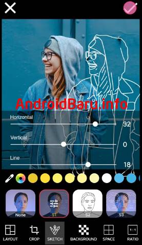 Cara Edit Foto Garis Tepian Warna Warni dengan Android