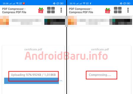 Proses Mengompres PDF di HP Android Sukses