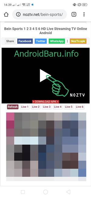 Cara Nonton BeIN Sports 1 Live Streaming Android GRATIS tanpa Aplikasi