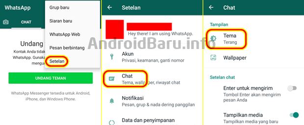 Cara Mode Gelap di WhatsApp Android tanpa Apk Mod Resmi