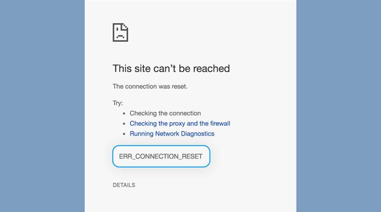 ERR_CONNECTION_RESET-Chrome-Android